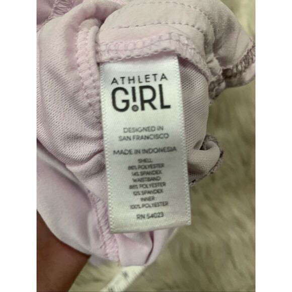 Athleta Girls Running Shorts Inner Liner Zip Pocket Stretch Knit Gym M - Picture 4 of 8